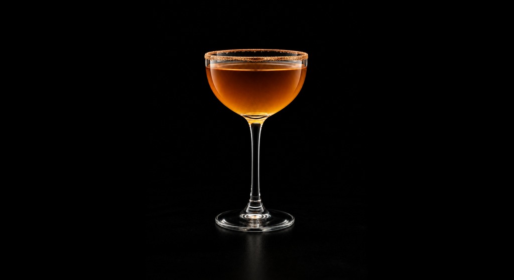 Bella Donna Daiquiri cocktail on a dark studio background