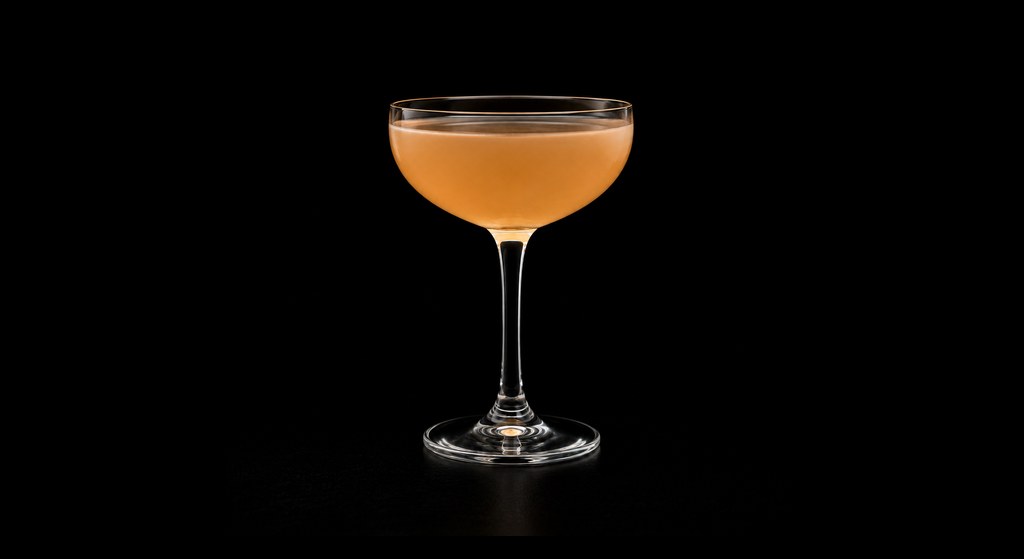 Benedict's Word cocktail on a dark studio background