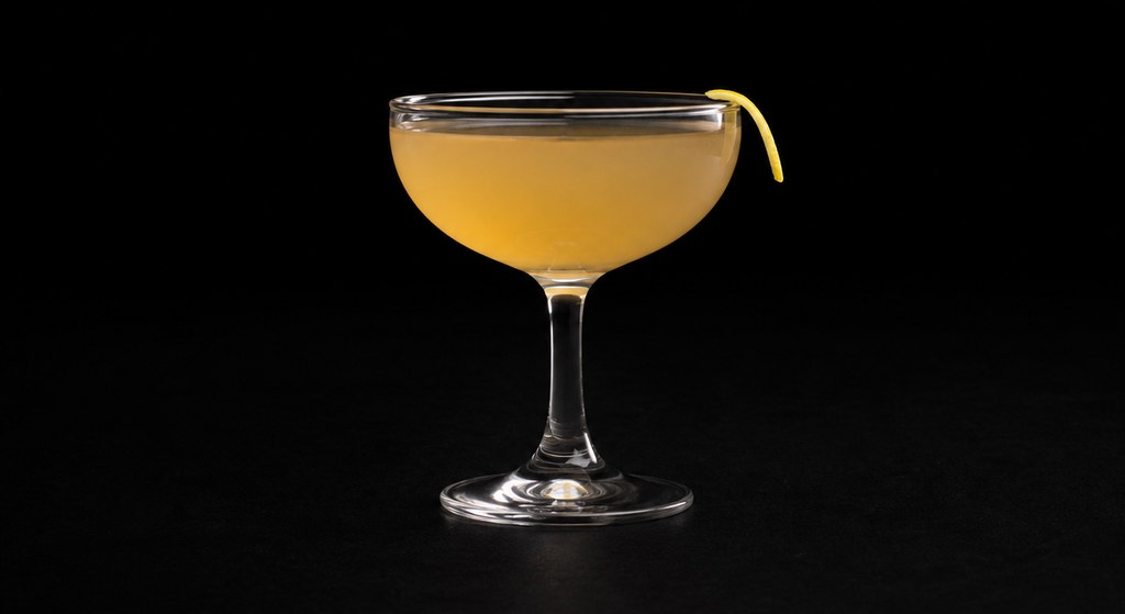 Bistro Sidecar cocktail on a dark studio background