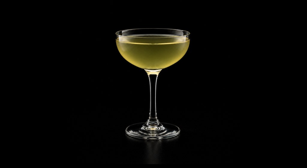 Bitter Last Words cocktail on a dark studio background