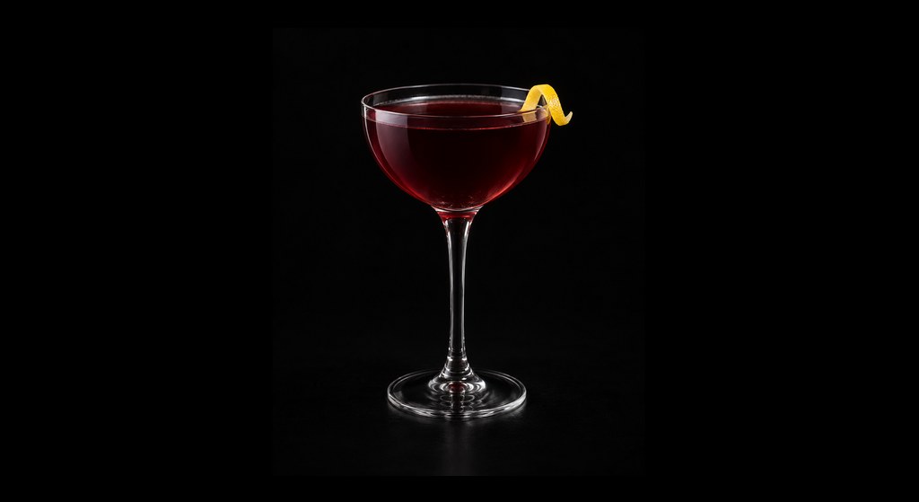 Black Jack cocktail on a dark studio background