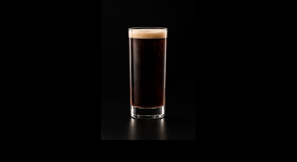 Blackbeard cocktail on a dark studio background