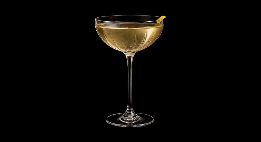 Blackthorn No. 3 cocktail on a dark studio background