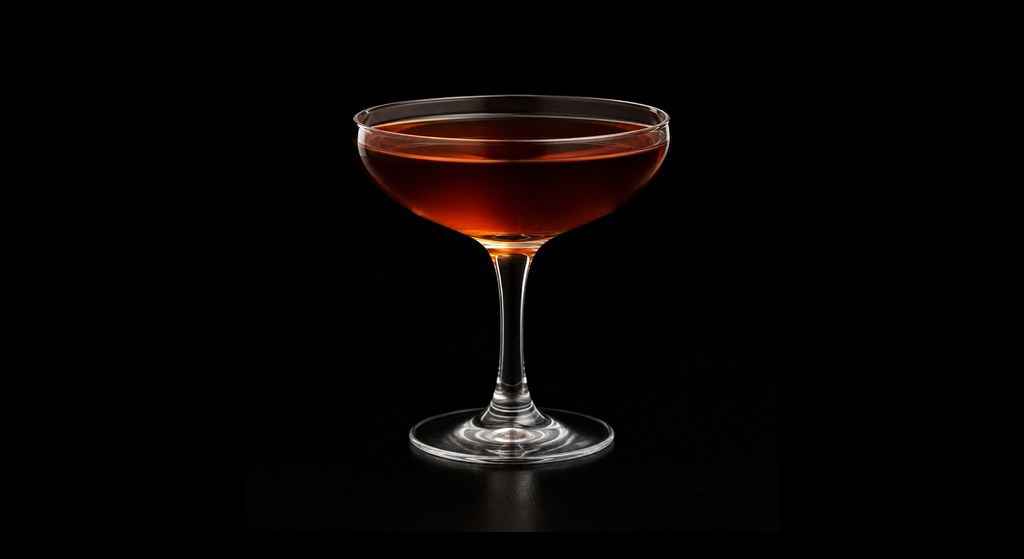 Blandings cocktail on a dark studio background