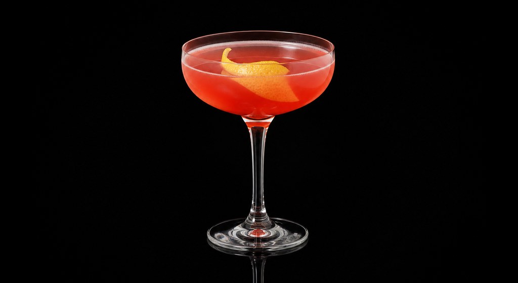 Blinker cocktail on a dark studio background