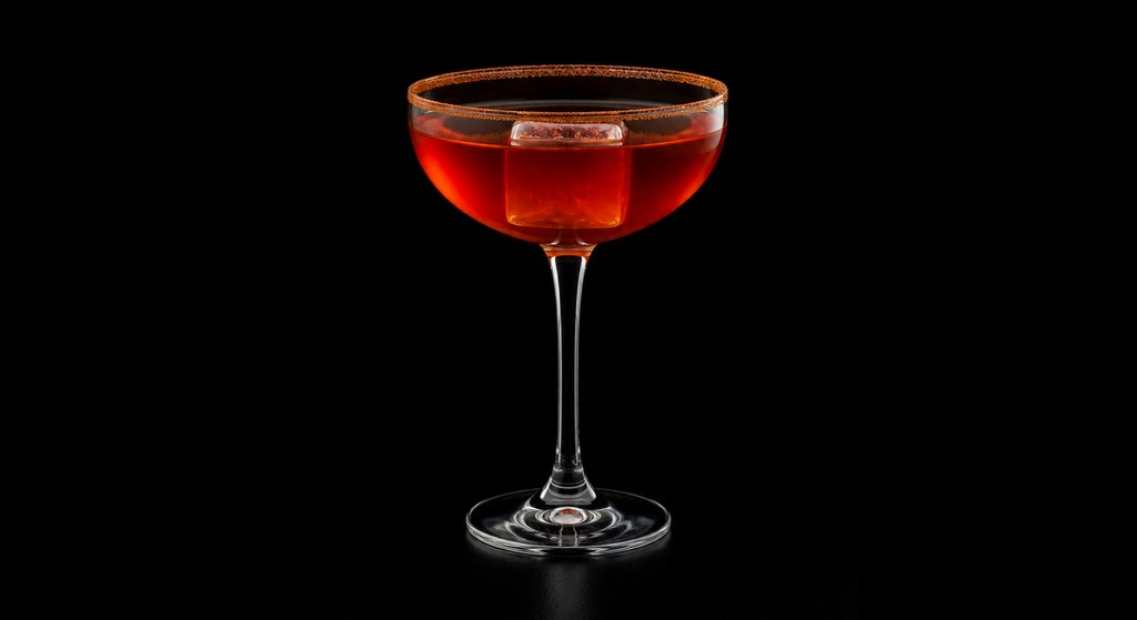 Blonde Redhead cocktail on a dark studio background
