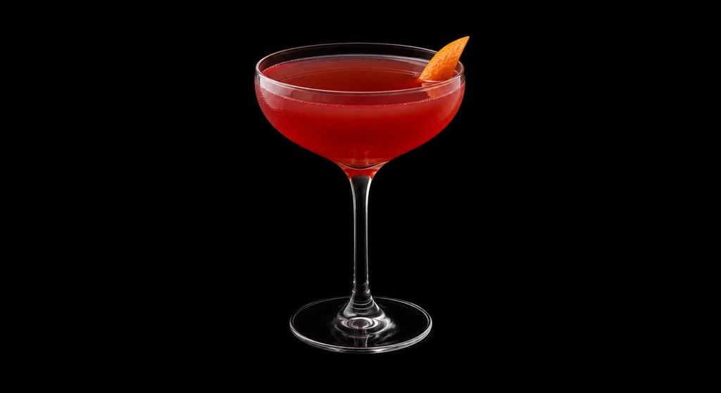 Blood Orange Cocktail cocktail on a dark studio background