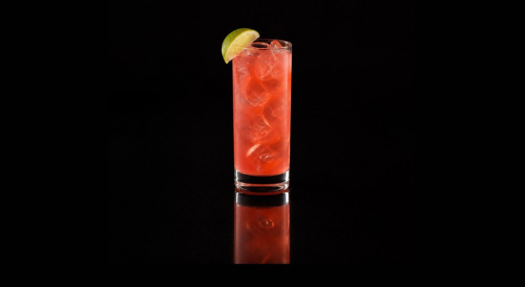Bloodhound #2 cocktail on a dark studio background