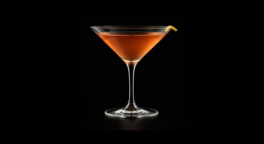 Bloomsbury Martini cocktail on a dark studio background