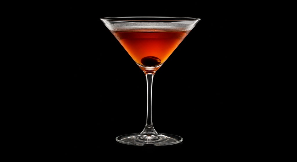 Bob Roy cocktail on a dark studio background