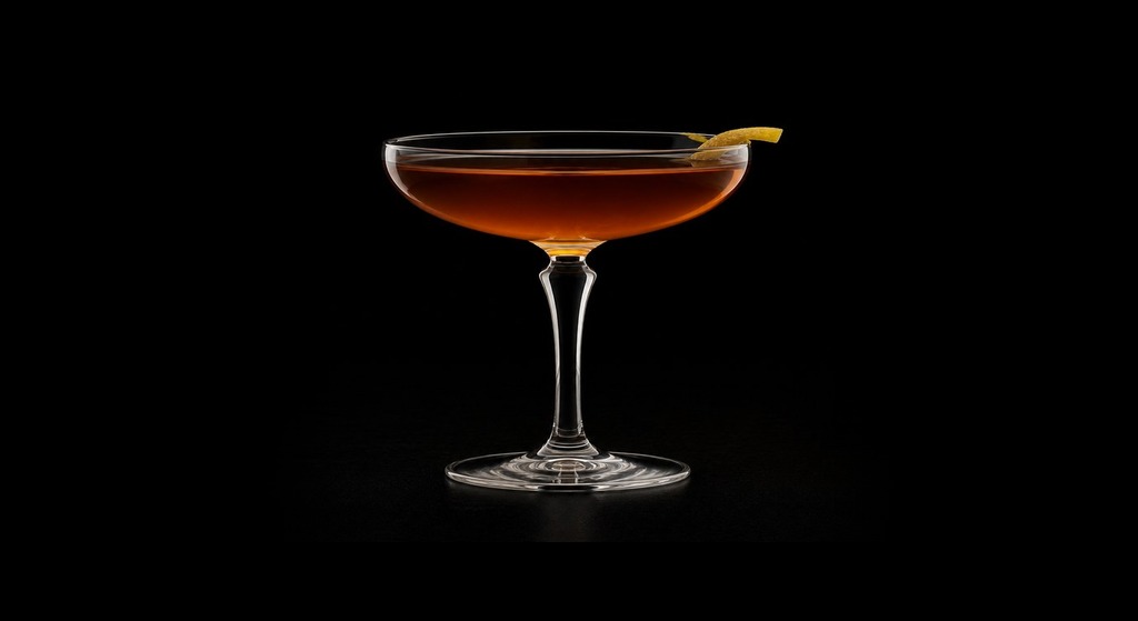 Bobby Burns Cocktail cocktail on a dark studio background