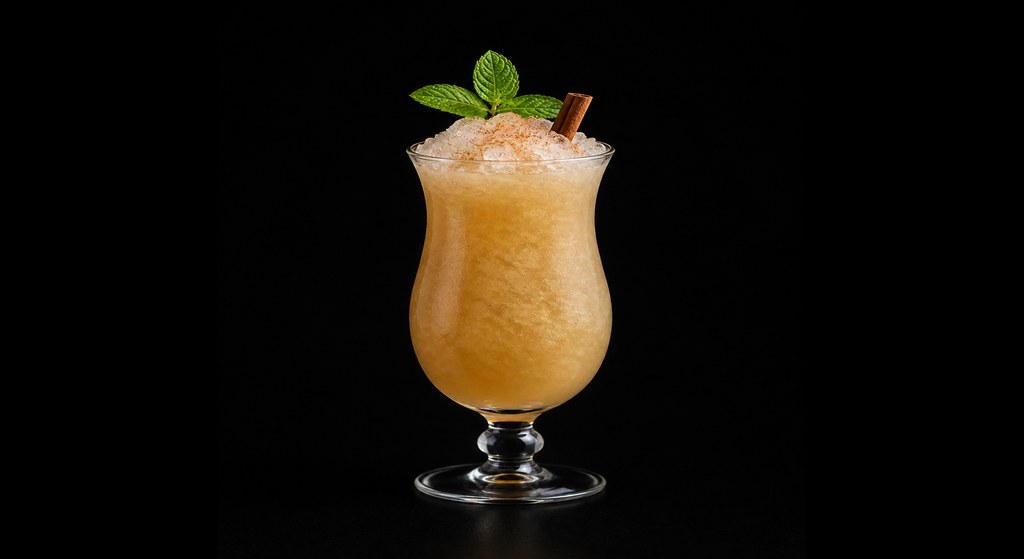 Bog Cutter cocktail on a dark studio background