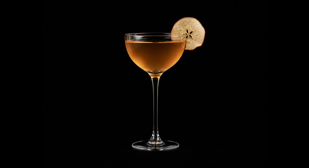 Bolero cocktail on a dark studio background