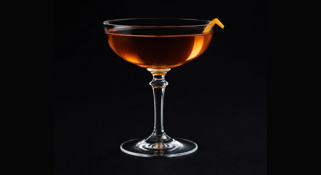 Bombay No. 2 cocktail on a dark studio background