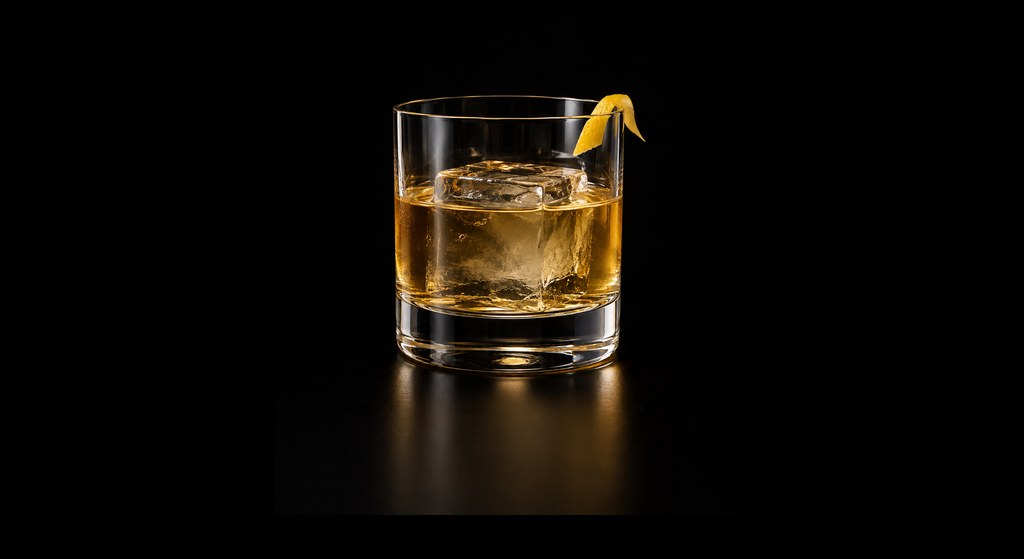Bouchot cocktail on a dark studio background