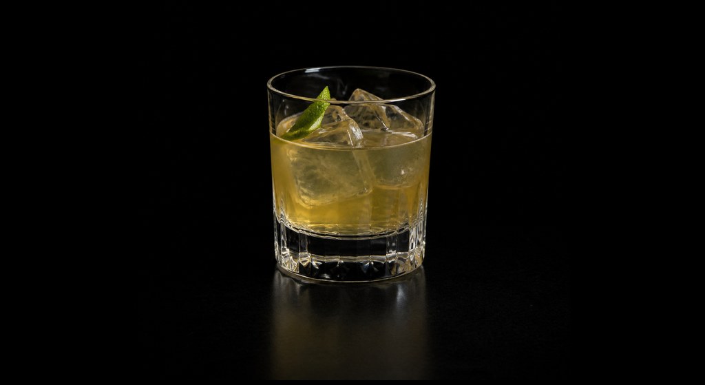 Bouteiller cocktail on a dark studio background