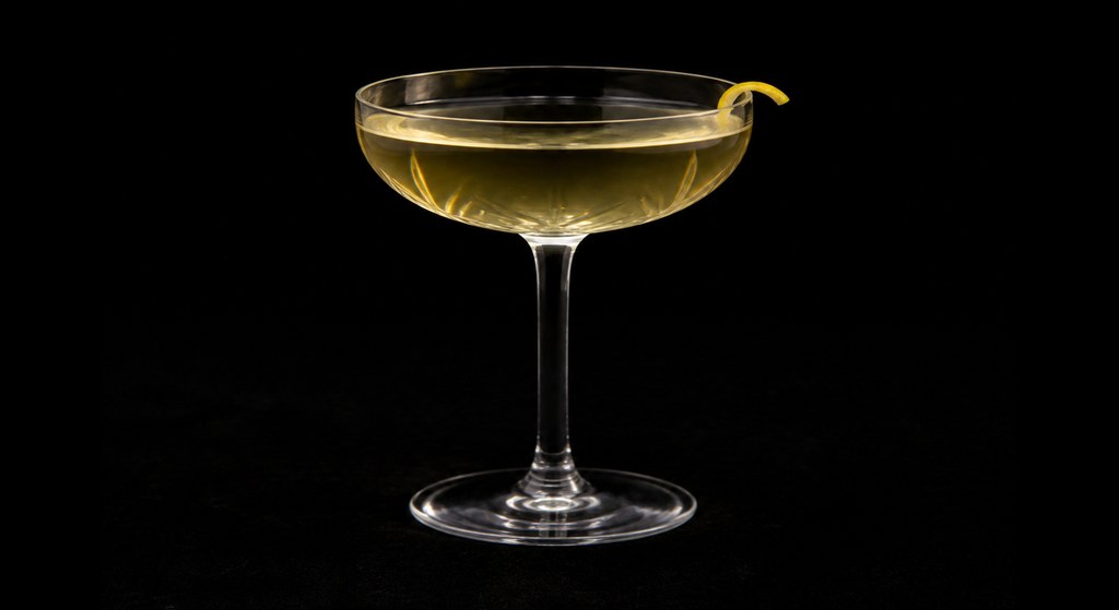 Brantini cocktail on a dark studio background