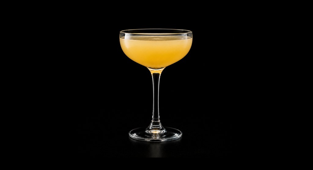Brazil 66 cocktail on a dark studio background