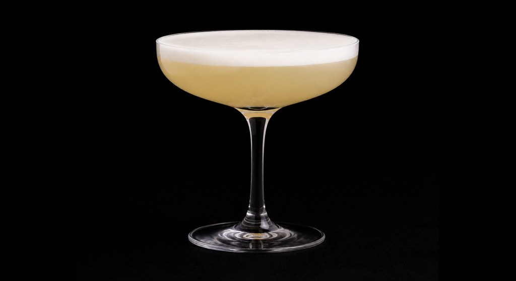 Bronx Silver Cocktail cocktail on a dark studio background
