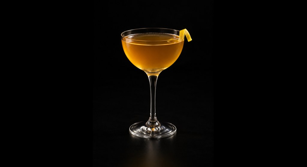 Brotherhood cocktail on a dark studio background