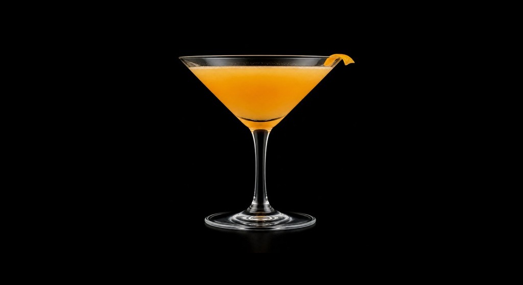 Bull's Blood cocktail on a dark studio background