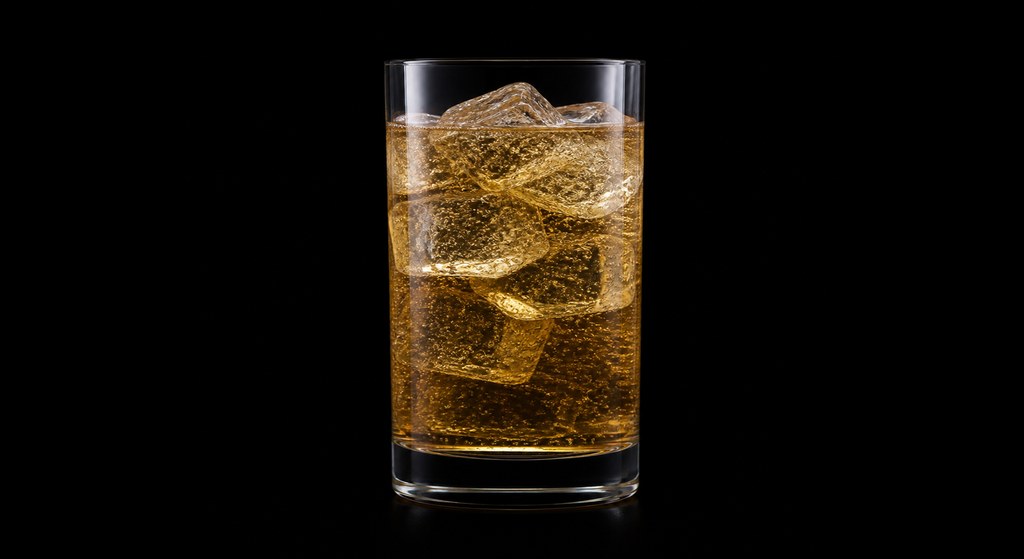 Bull's Eye cocktail on a dark studio background