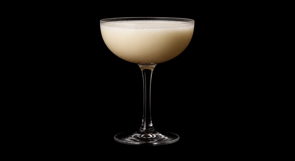 Bull's Milk cocktail on a dark studio background