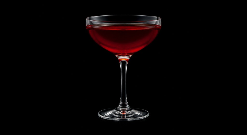 Bushwick II cocktail on a dark studio background