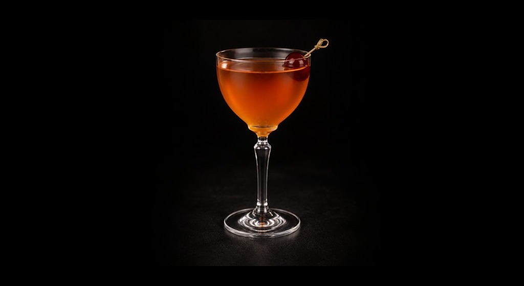 Bywater cocktail on a dark studio background