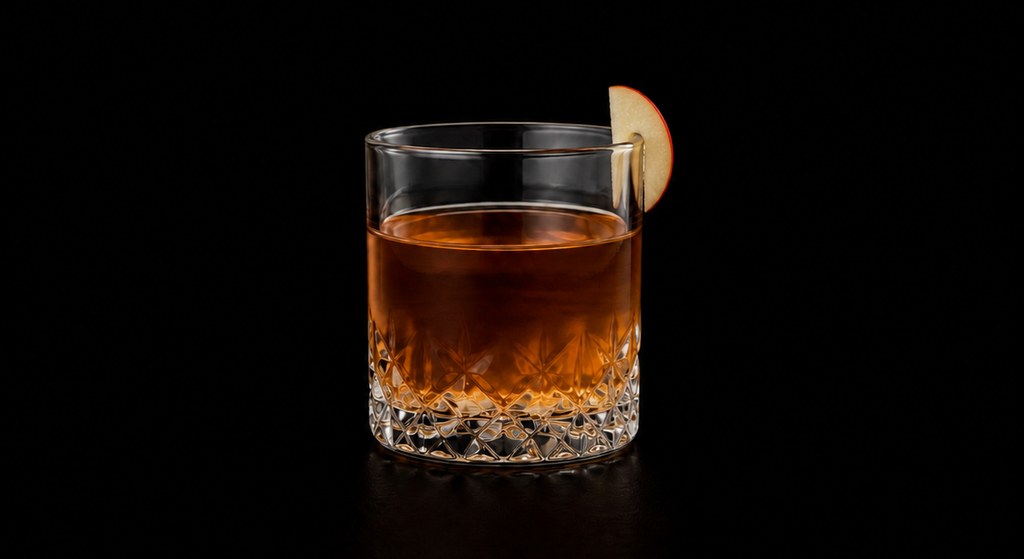 Cameo cocktail on a dark studio background