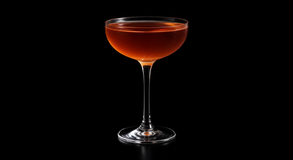 Camino Del Ray cocktail on a dark studio background