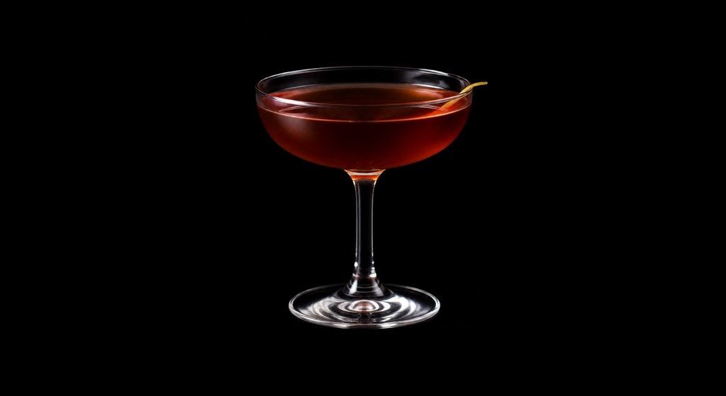 Cantilever cocktail on a dark studio background