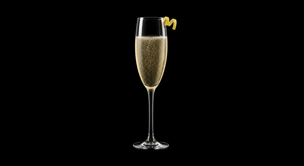 Canton 75 cocktail on a dark studio background