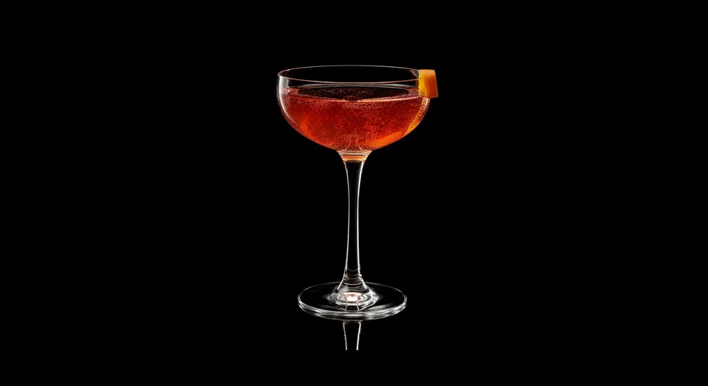 Carlton Banks cocktail on a dark studio background