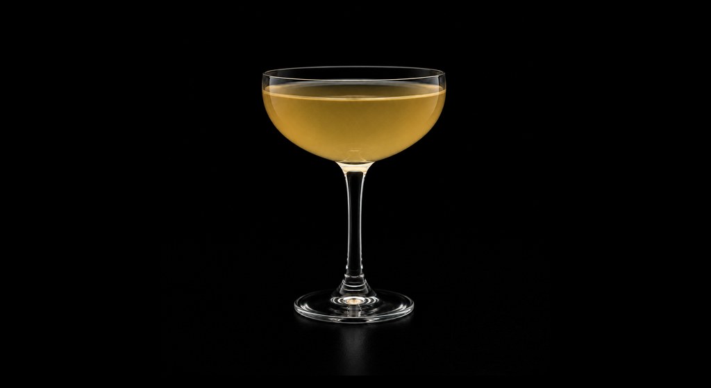 Champs-Elysees Cocktail cocktail on a dark studio background