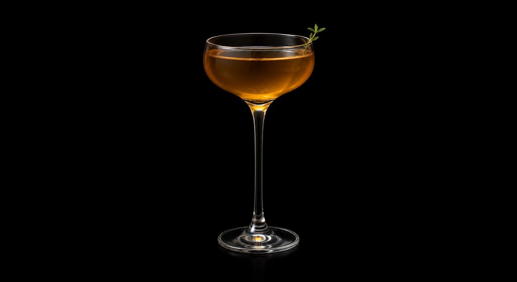 Charbonneau Way cocktail on a dark studio background