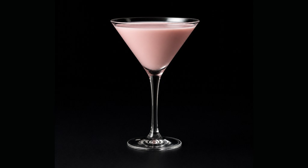 Cherry Rum cocktail on a dark studio background