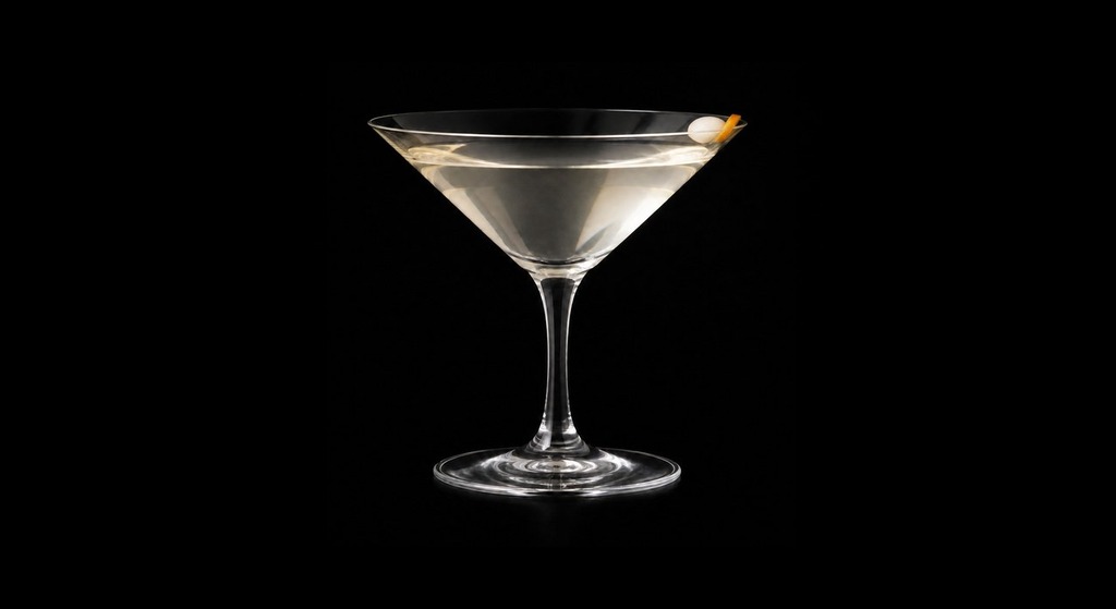 China Martini cocktail on a dark studio background