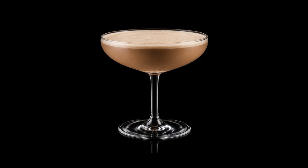 Chocolate Cocktail cocktail on a dark studio background