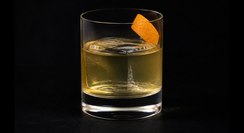 Clandestino cocktail on a dark studio background