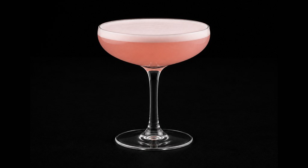 Clover Club Cocktail cocktail on a dark studio background