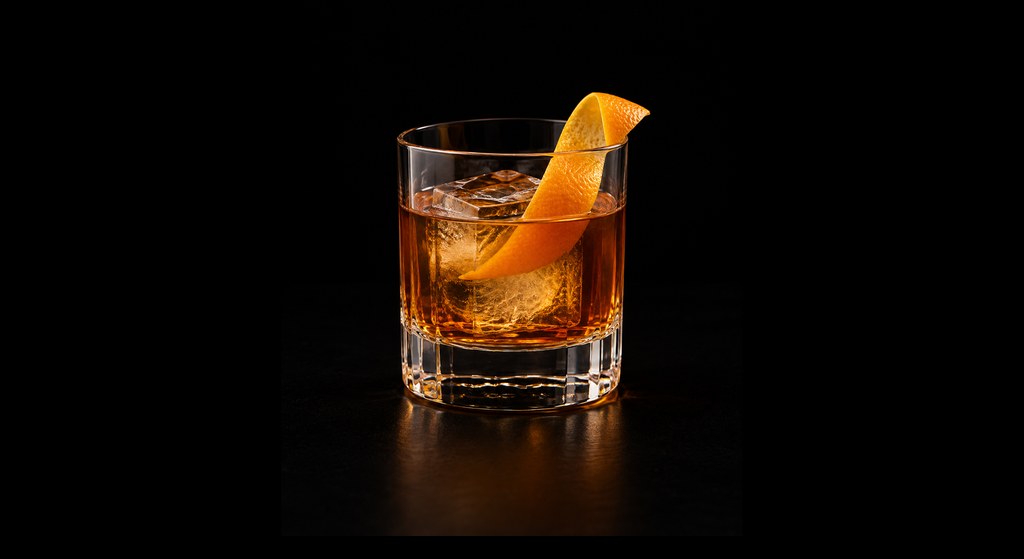 Cock N’ Bull cocktail on a dark studio background