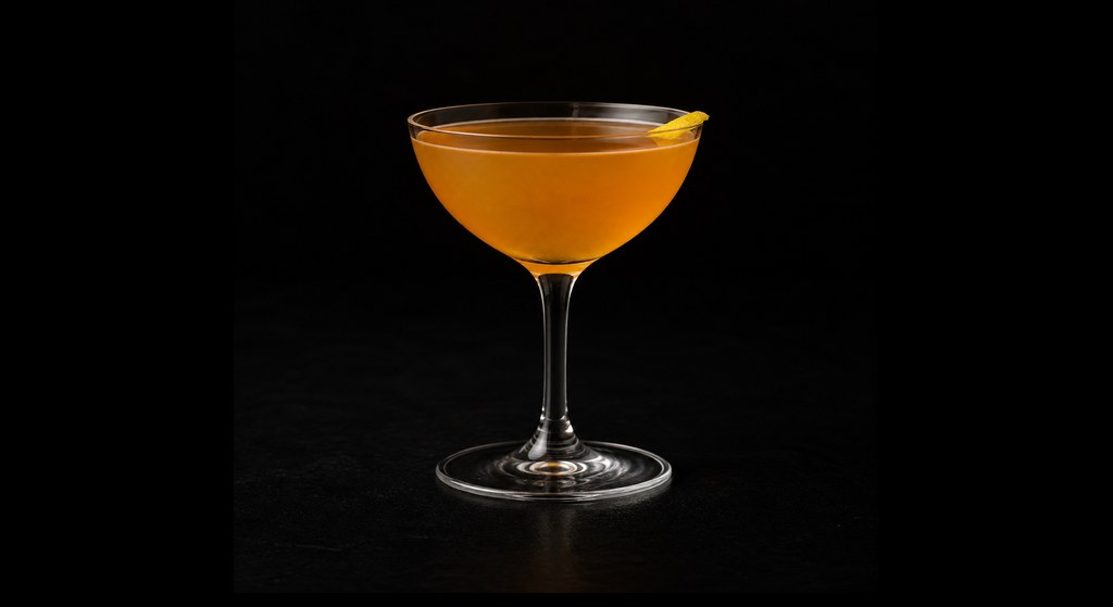 Colonel Ward cocktail on a dark studio background