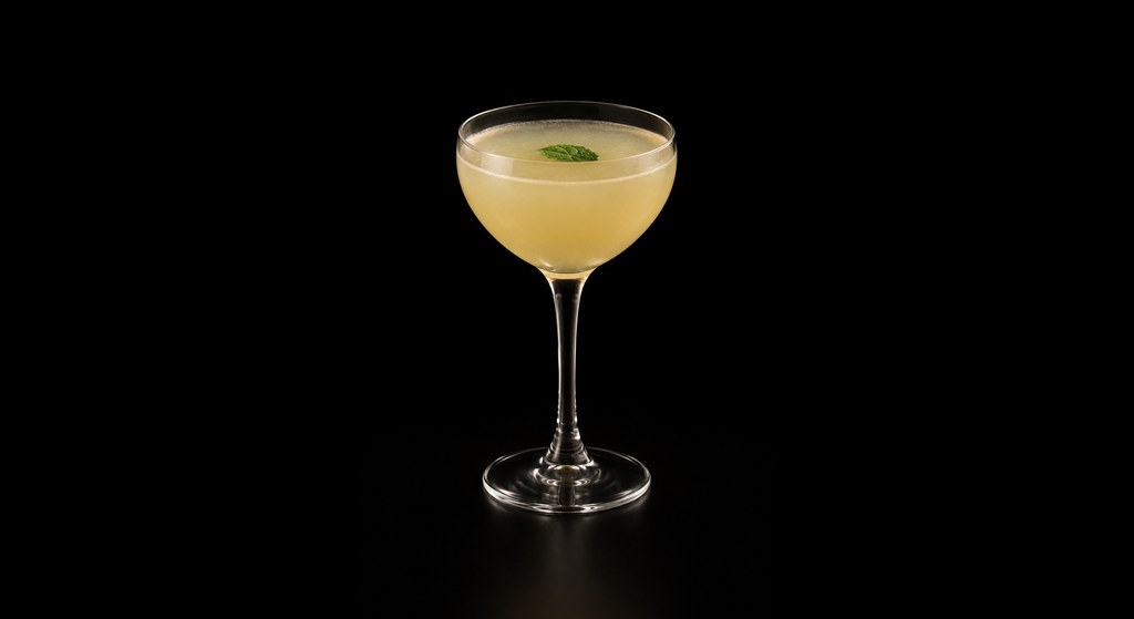 Companion cocktail on a dark studio background