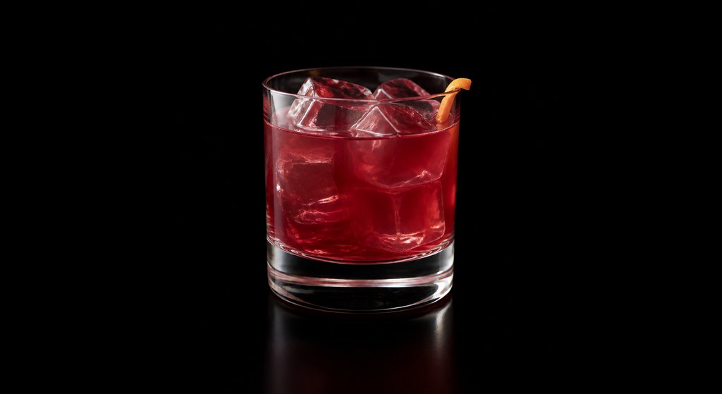 Cosmarita cocktail on a dark studio background