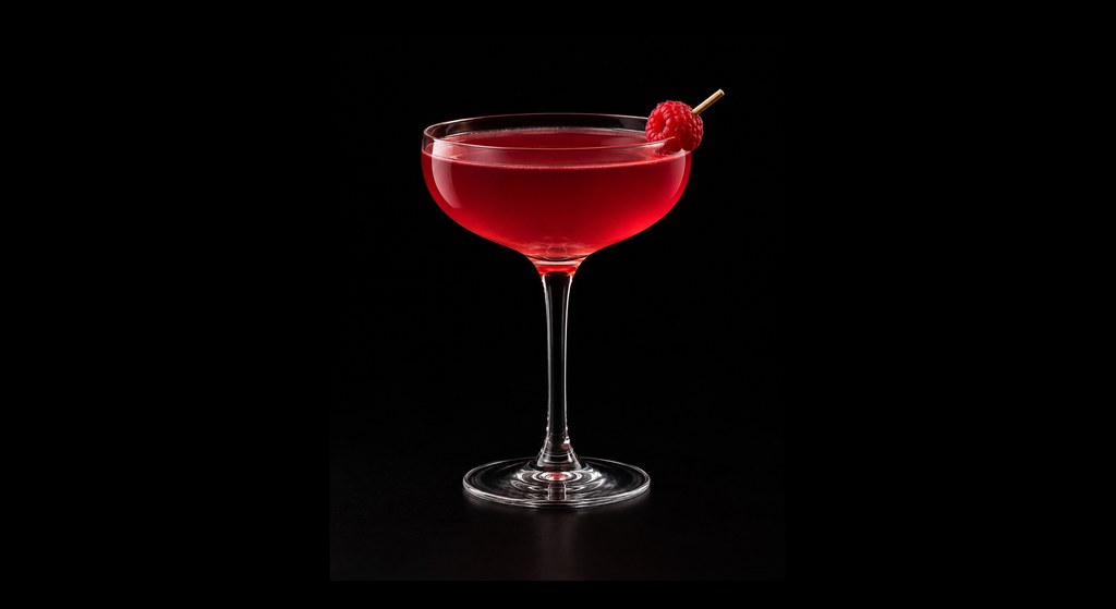 Cosmonaut cocktail on a dark studio background