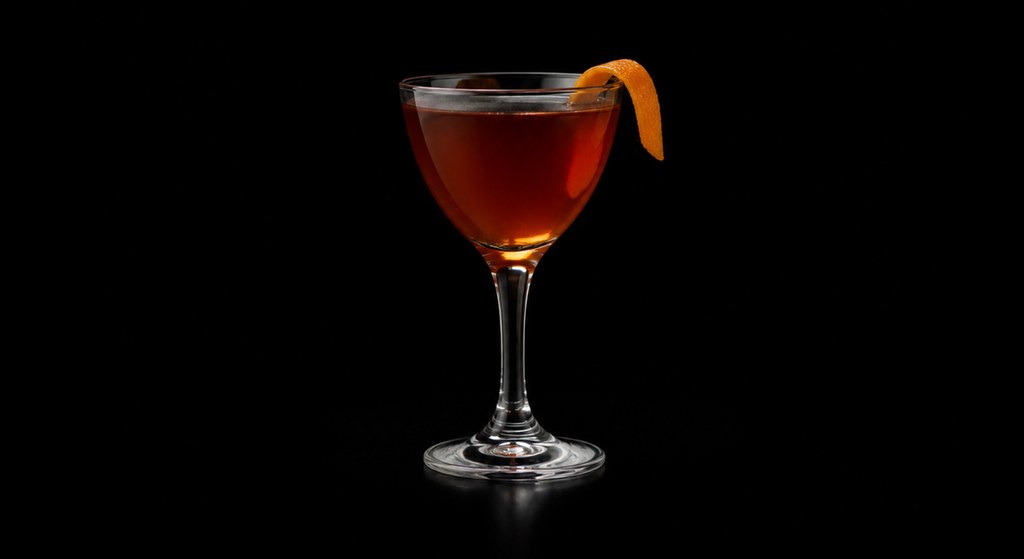 Country Life cocktail on a dark studio background