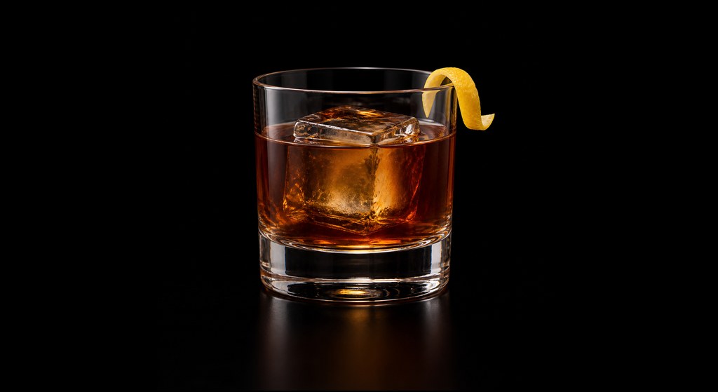 Country Life No. 2 cocktail on a dark studio background
