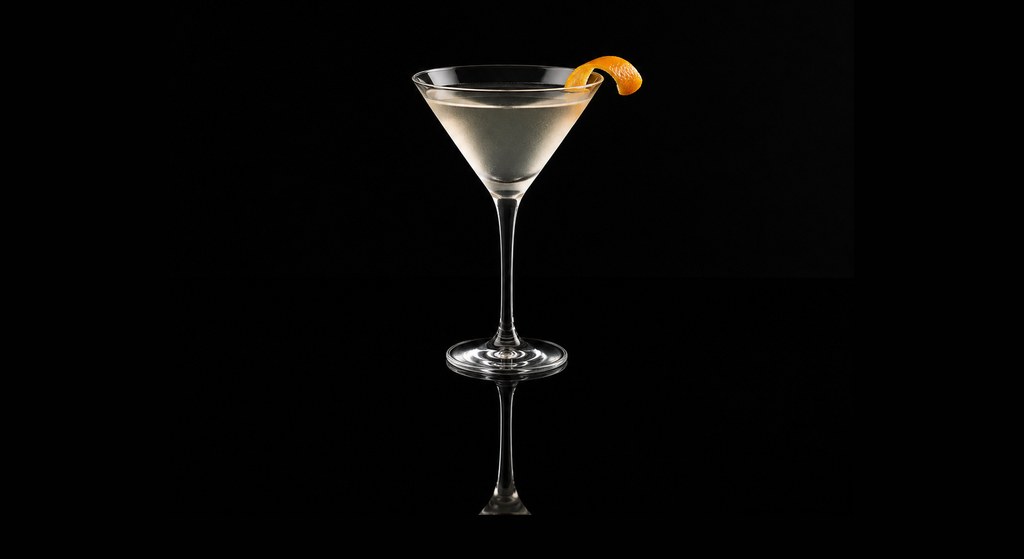 Cowboy Hoof Martini cocktail on a dark studio background