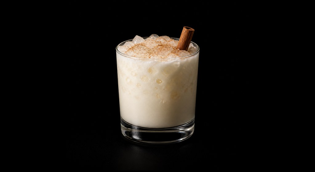 Creme d'Irie cocktail on a dark studio background